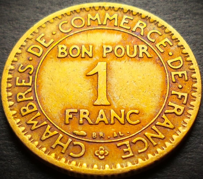 Moneda istorica (Bun pentru) 1 FRANC - FRANTA, anul 1923 * cod 4181