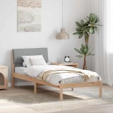 VidaXL Cadru de pat Maro și gri deschis 80 x 200 cm Lemn masiv de pin 878569