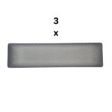 Set 3 tavi servire, ceramica, 30.5&times;8 cm, Alb/Gri