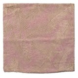 Fată de pernă decorativă de iarnă, Chenille, Roz, Model Frunze, 45x45cm, CMCLASS