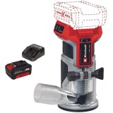 Einhell TP-ET 18 Li BL PXC + Starter Kit - Masina de frezat 6 8 mm + Set 1 acumulator si incarcator Li-Ion 18 V 4 Ah