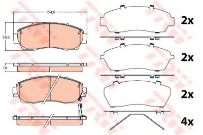 Set placute frana,frana disc HONDA CR-V IV (RE) (2012 - 2016) TRW GDB3581 foto