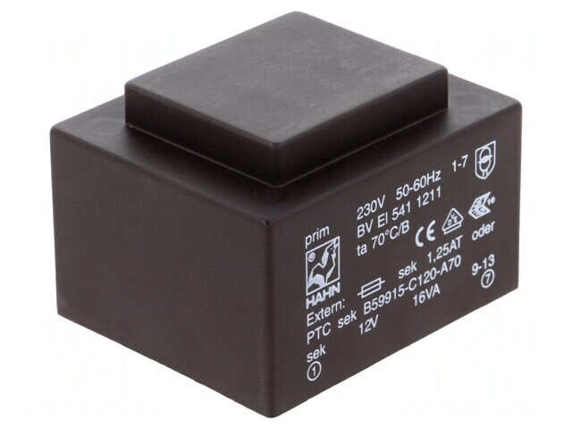 Transformator &Icirc;ncapsulat 16VA 230V 12V 1333mA PCB