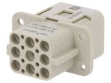 Conector HDC Inserturi Contact Mamă Han Q PIN 9 8 PE 16A