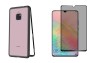 Husa Magnetica Huawei Mate 20, Sticla Securizata + Folie Privacy, Protectie Completa, Anti-Spy