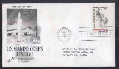 United States 1966 Marine corps reserve FDC K.646 foto