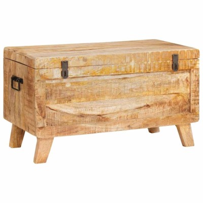 vidaXL Cutie de depozitare 70 x 35 x 40 cm Lemn masiv de mango 4104571 foto