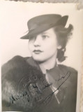 Foto MARY DUCARIS anii 30-40 Opera Romana Bucuresti semnatura 8 x 6 cm