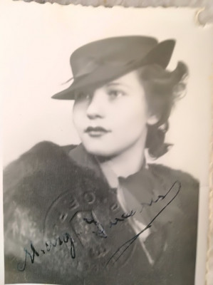 Foto MARY DUCARIS anii 30-40 Opera Romana Bucuresti semnatura 8 x 6 cm foto