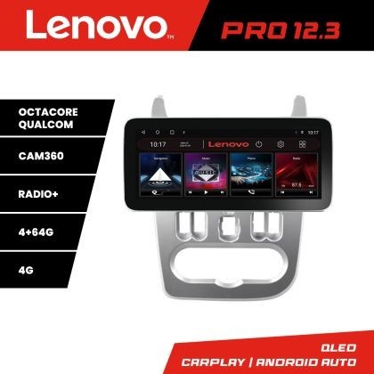 Navigatie Dacia Duster 2010-2012 K-099 Lenovo PRO 4+64 12.3 inch qled android 4G DSP gps internet CarStore Technology