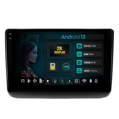 Navigatie 2K Jeep Grand Cherokee (2013-2020) 8GB RAM Android 13 Octacore Slot Sim 4G DSP GPS Wi-FI Carplay Android Auto USB Bluetooth Waze Touchscreen foto