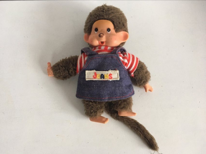 * Monchhichi vechi, maimutica maimuta jucarie plus 20 cm, Sao Paulo, anii 70