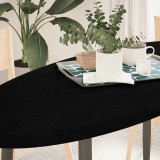 VidaXL Blat de masă maro &icirc;nchis 140x60x4 cm lemn masiv de stejar oval