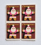 4 timbre SUA Statele Unite bloc de 4 val. MNH 1979 Mos Craciun Sarbatori,, Nestampilat