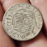 Germania , Statele Germane , 6 kreuzer 1818 , argint