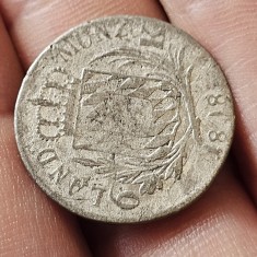 Germania , Statele Germane , 6 kreuzer 1818 , argint
