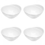 Set boluri, 4 piese, 160 ml, Ceramica, Alb fildes