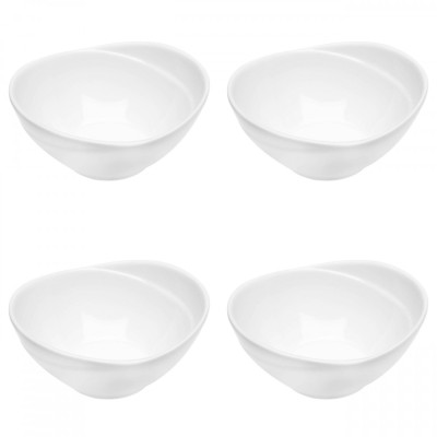 Set boluri, 4 piese, 160 ml, Ceramica, Alb fildes foto