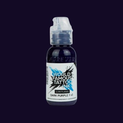 Tusuri Tatuaje - Culori WORLD FAMOUS 30 ml - Dark Purple 1 foto