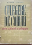 Culegere de coruri pentru scoli medii si pedagogice - D.D. Botez