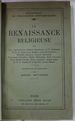 LA RENAISSANCE RELIGIEUSE par PAUL ARCHAMBAULT ...JULIEN WEILL , 1928 foto