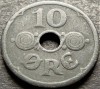Moneda istorica 10 ORE - DANEMARCA, anul 1942 * cod 1128 = OCUPATIE NAZISTA, Europa, Zinc