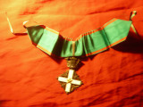 Ordinul Pentru Merit Rep. Italia in grd de Comandor , argint aurit ,panglica gat