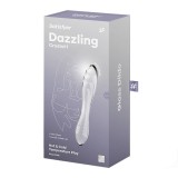 Dildo din sticla borosilicata solida cu doua capete Satisfyer Dazzling Crystal