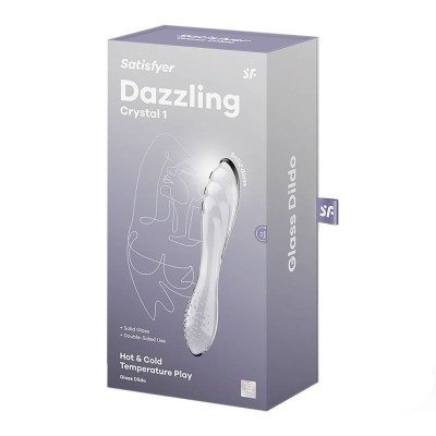 Dildo din sticla borosilicata solida cu doua capete Satisfyer Dazzling Crystal foto