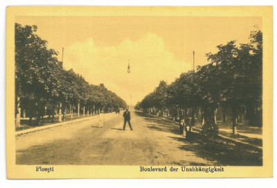 5541 - PLOIESTI, Ave. Bike, Romania - old postcard, CENSOR - used - 1917 foto