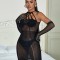 Eross rochie Glitter Fishnet XS/M Black
