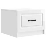 vidaXL Masă de cafea Alb foarte lucios 49 x 50 x 37 cm Lemn prelucrat 895889