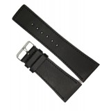 Cumpara ieftin Curea Ceas Piele Naturala Handmade Neagra 24-34mm, Cusatura Neagra, Catarama Otel Inoxidabil, Made in Romania