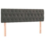 Cumpara ieftin Tablii de pat, gri inchis, 160x7x78/88 cm, catifea