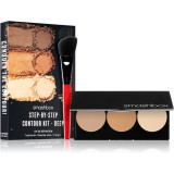 Cumpara ieftin Smashbox Step By Step Contour Kit Patela pentru conturul fetei cu pensula culoare Light/Medium 11.47 g