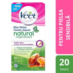 Benzi depilatoare Veet cu Ulei de Argan, pentru corp, 20 buc foto