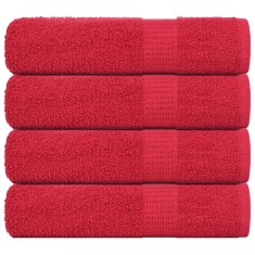 vidaXL Prosoape de duș 4 buc Roșu 70x140 cm 360 g/m&sup2; 100% bumbac