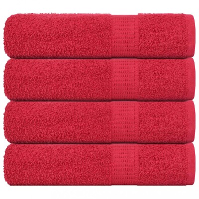 vidaXL Prosoape de duș 4 buc Roșu 70x140 cm 360 g/m&amp;sup2; 100% bumbac 136930 foto