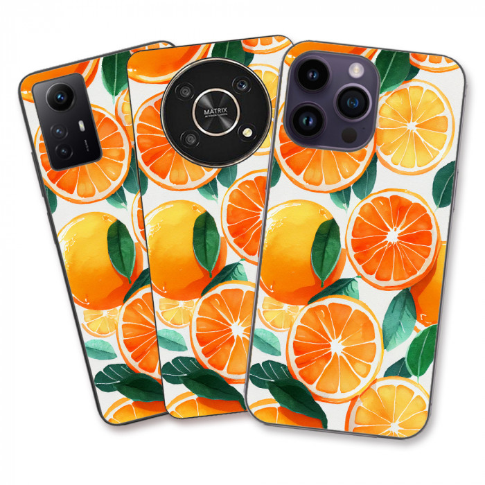 Husa Apple iPhone 15 Pro Max Silicon Gel Tpu Model Oranges