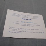 Cumpara ieftin INVITATIE FESTIVALUL CANTAREA ROMANIEI /PERIOADA COMUNISTA /DEJ 1977