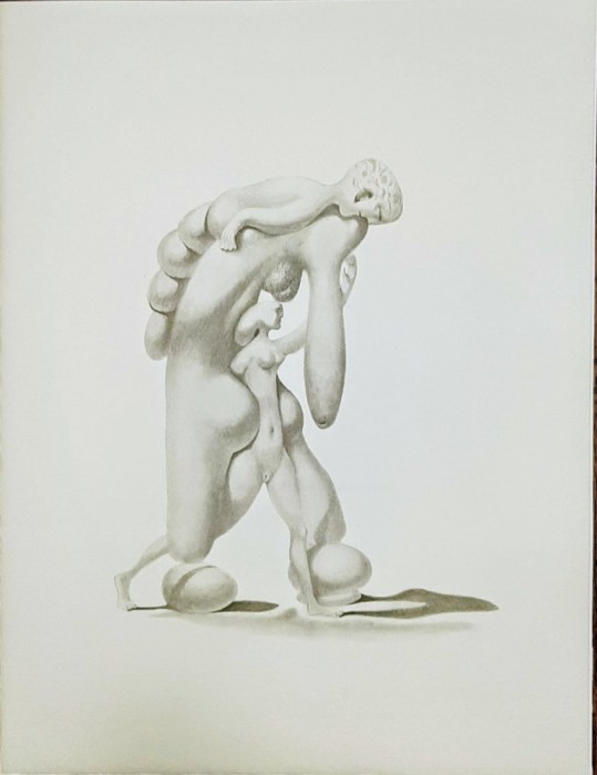 Jules PERAHIM - Compozitie Erotica 9, Heliogravura pe hartie Arches, 1972