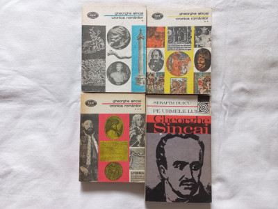 GHEORGHE SINCAI- CRONICA ROMANILOR 3 VOL. + PE URMELE LUI GHEORGHE SINCAI- DUICU foto