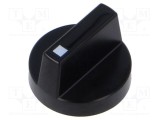 Buton rotativ negru plastic &Oslash;18mm EAO