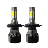 Cumpara ieftin Set 2 LED-uri Auto Techstar&reg; S4, H4, 40w, 4000 Lumeni, 6500K, AUTO, 12-24 Volti, COB, Canbus, Radiator Aluminiu