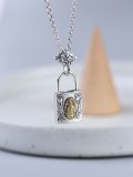 Cumpara ieftin Medalion din Argint 925 , zSacred Lock, , Pandantiv Tip Lacat cu Fecioara Maria E i Trandafiri Sculptati
