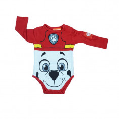 Body cu maneca lunga pentru baieti E Plus M Paw Patrol BBD-07, Rosu foto