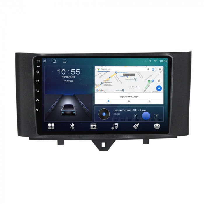 Navigatie dedicata cu Android Smart Fortwo 2011 - 2014, 2GB RAM, Radio GPS Dual