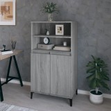 vidaXL Dulap &icirc;nalt, gri sonoma, 60x36x110 cm, lemn prelucrat