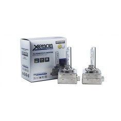 Set 2 becuri xenon D3S Premium, soclu metalic Quick Start, Lumina Alb Rece 6000k, Bixenon, Faza lunga, Faza scurta
