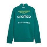 Aston Martin hanorac de bărbați Half Zip green official Teamline Replica F1 Team 2026 - L